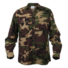 Rothco Woodland Camo Flannel Shirt - 4659