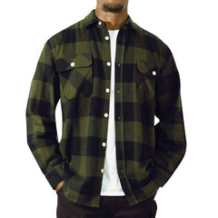 Rothco Olive Drab Heavyweight Plaid Flannel Shirt 47385