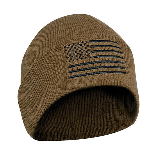 Rothco Coyote Brown US Flag Watch Cap | 57866