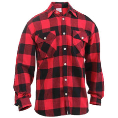 Rothco 1190 Red Buffalo Plaid Lightweight Flannel Shirt