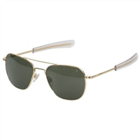 American Optical 52mm Polarized Gold Green Lens Sunglasses 10701 Made in USA pilot sunglasses