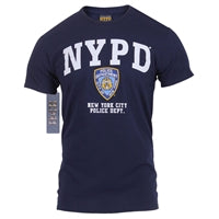 NYPD Full Chest Color Shield Navy T-shirt 6638