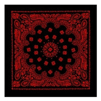 Rothco Black with Red Print Trainmen Bandana 4043