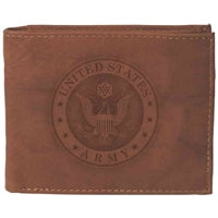 US Army Crest Embossed  Wallet TW-24Brown