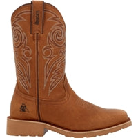 Rocky Monocrepe 12 Inch Square Soft Toe Slip Resistant Pull On Western Boot RKW0433