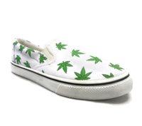 Zig-Zag Bud Print Slip on Shoes - 7239