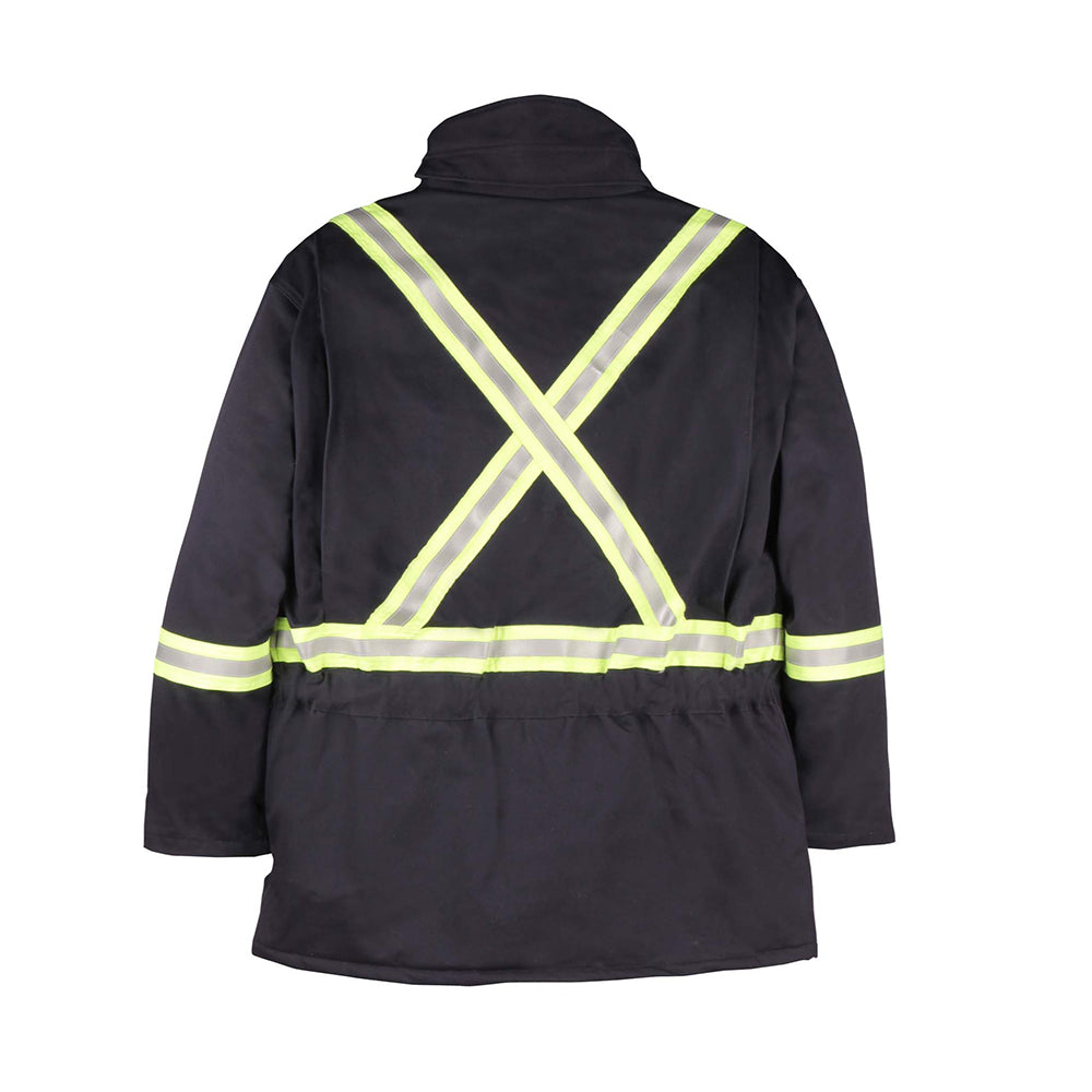 Big Bill Flame Resistant Westex Ultrasoft Hi Vis Winter Parka Lightweight X-Back Jacket M305US7