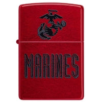 Zippo Marine Corps Crest Candy Apple Red 46418