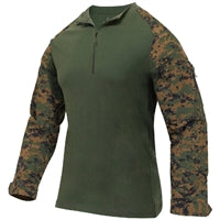 Rothco Woodland Digital Camo Zip Combat Shirt 10224