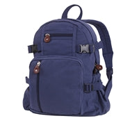 Rothco Navy Vintage Canvas Compact Backpack 8558