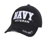 Rothco Black Deluxe Navy Veteran Low Profile Cap 3953