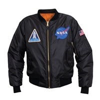 Rothco Black Nasa MA-1 Flight Jacket - 7328
