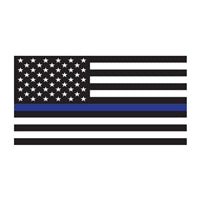 American Flag Thin Blue Line Decal D420