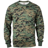 Rothco Digital Woodland Camo Long Sleeve T-Shirt - 5494