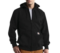 Carhartt Rain Defender Hooded Sweatshirt 100614 heavyweight zip-front hoodie with water-repellent finish and reinforced construction