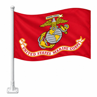 U.S.M.C. with Globe and Anchor Car Flag F9705