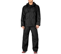 Rothco Black 2-pc Pvc Coated Nylon Rainsuit - 3765