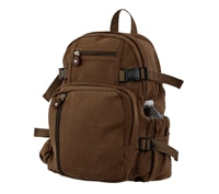 Rothco Brown Vintage Canvas Mini Backpack - 9743