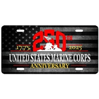 Marine Corps 250th Anniversary License Plate LM101