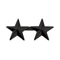 Two Star 0.5 Inch Insignia with Clutch Backs 4486