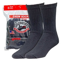 Railroad Socks Black Crew Socks 8081