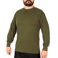Rothco Olive Drab Long Sleeve Henley T-Shirt 21025