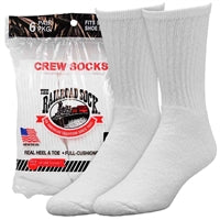 Railroad Socks Solid White Crew Socks 6070