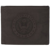 US Army Crest Embossed Black Wallet TW-24