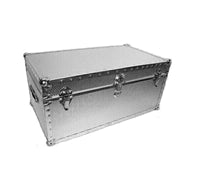 Biltmore 502-HT Embossed Metal Covered Steamer Trunk Footlocker Made in USA