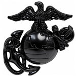 USMC Cap Black Large Lapel Pin P16360