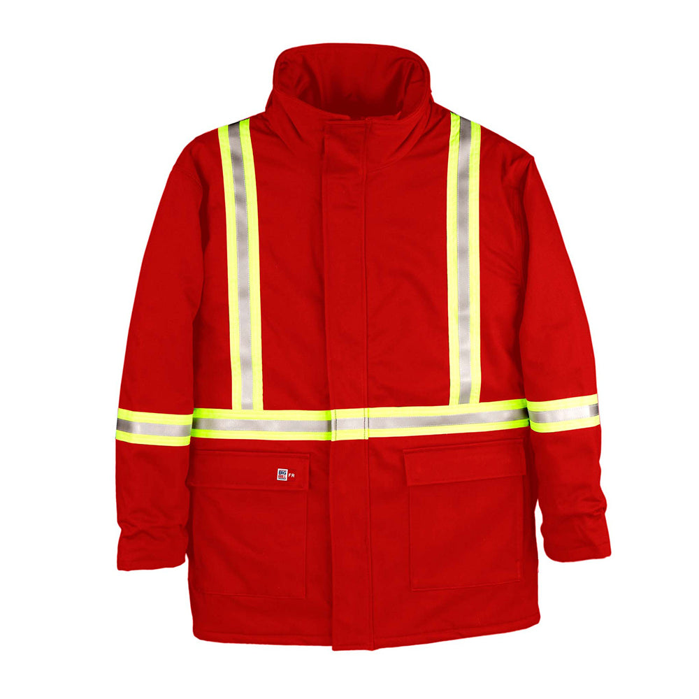 Big Bill Flame Resistant Westex Ultrasoft Hi Vis Winter Parka Lightweight X-Back Jacket M305US7