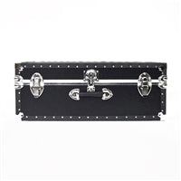 Biltmore Black Vinyl Covered  Footlocker Trunk - 500-BK