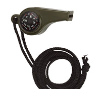 Rothco Olive Drab Whistle Compass &amp; Thermometer - 9401