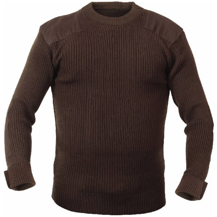 Rothco 6345 Acrylic V-Neck Commando Sweater - Brown