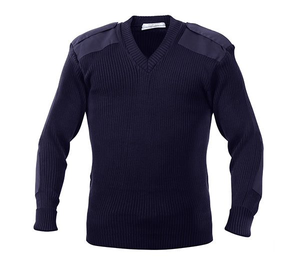 Rothco 6345 Acrylic V-Neck Commando Sweater - Navy