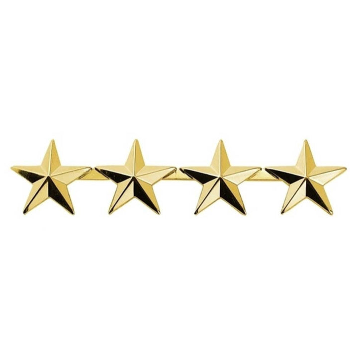 Four Star 0.5 Inch Insignia with Clutch Backs 4488 - Gold