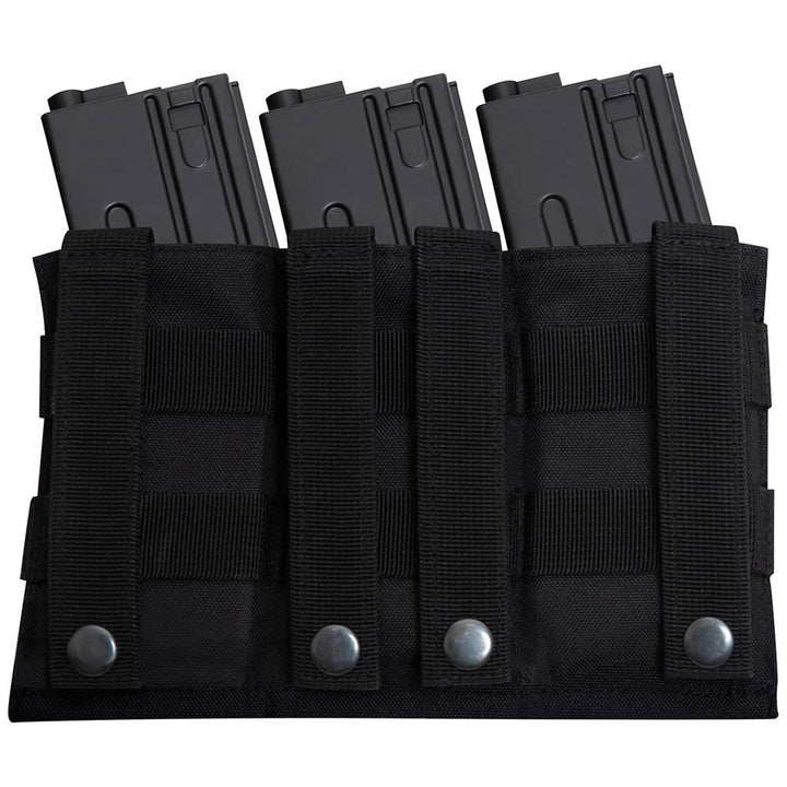 Rothco Lightweight 3Mag Elastic Retention Pouch - 5956 - Black