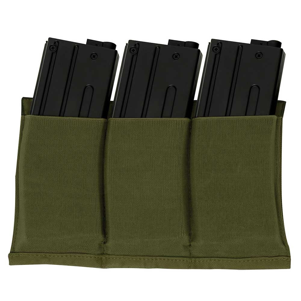 Rothco Lightweight 3Mag Elastic Retention Pouch - 5956 - Olive Drab