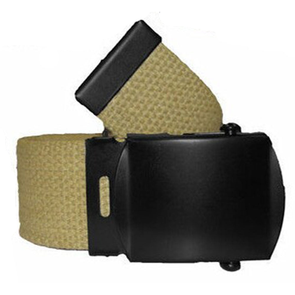 Rothco Web Belts with Black Buckles 4296 - Khaki