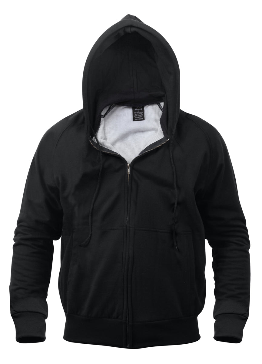 Rothco Thermal Lined Hooded Sweatshirt 6260 - Black