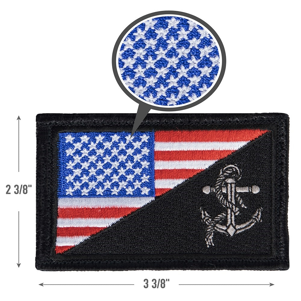 Rothco USN Anchor US Flag Morale Patch 18960