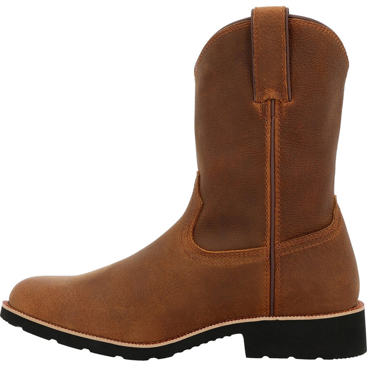 Rocky Monocrepe Round Toe Unlined Pull On Western Work Boot RKW0461