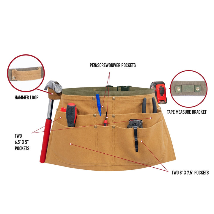 Rothco Coyote Canvas Waist Work Apron - 42025