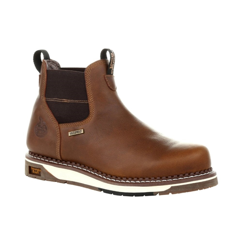 Georgia AMP LT Wedge Waterproof Chelsea Steel Toe Work Boot GB00353