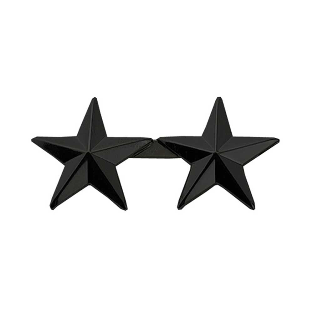 Two Star 0.5 Inch Insignia with Clutch Backs 4486