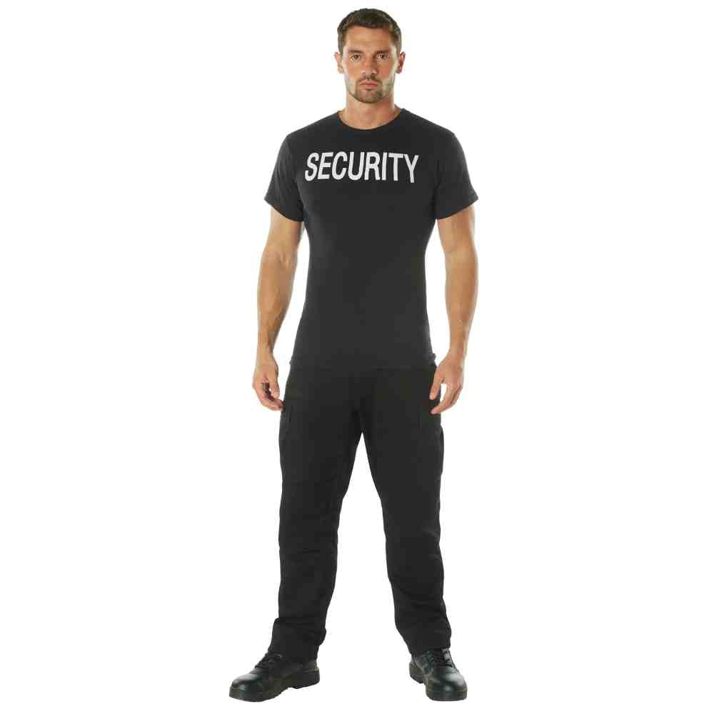 Rothco Black Security 2-Sided T-Shirts - 6616