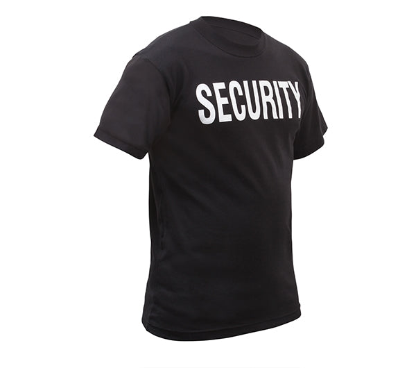 Rothco Black Security 2-Sided T-Shirts - 6616