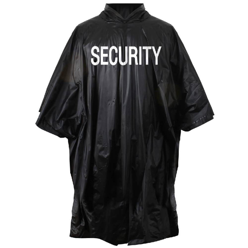 Rothco Black Security Vinyl Poncho 3687