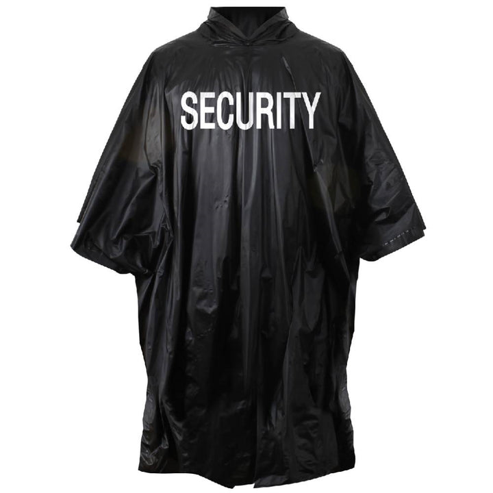 Rothco Black Security Vinyl Poncho 3687