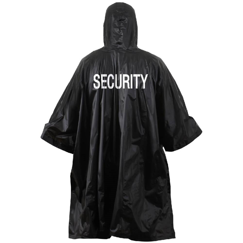 Rothco Black Security Vinyl Poncho 3687
